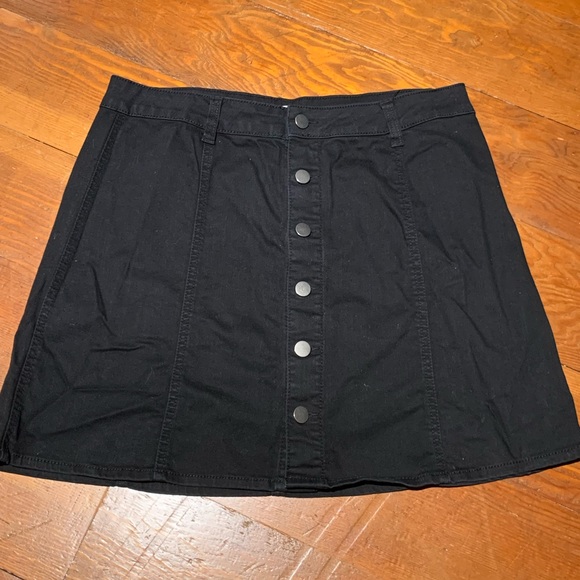 love, Fire Dresses & Skirts - Black Button Up Skirt